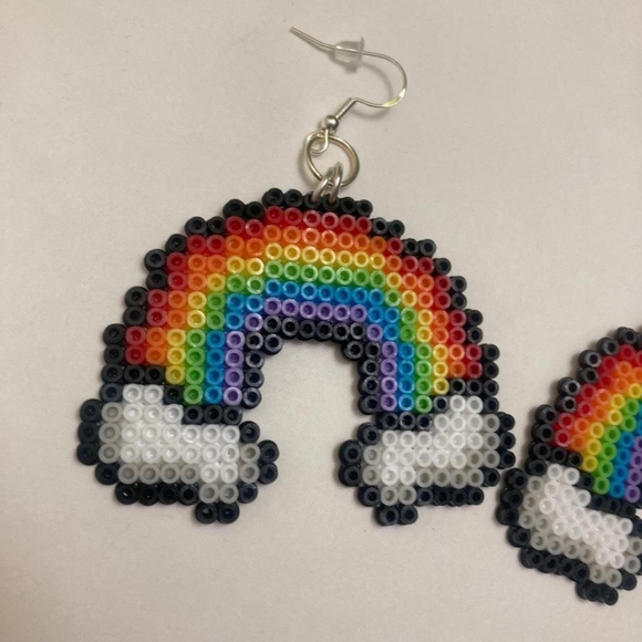 Handmade Rainbow Earrings - Picture 2 of 3